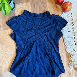 Elegant Black V-Neck Women's Top